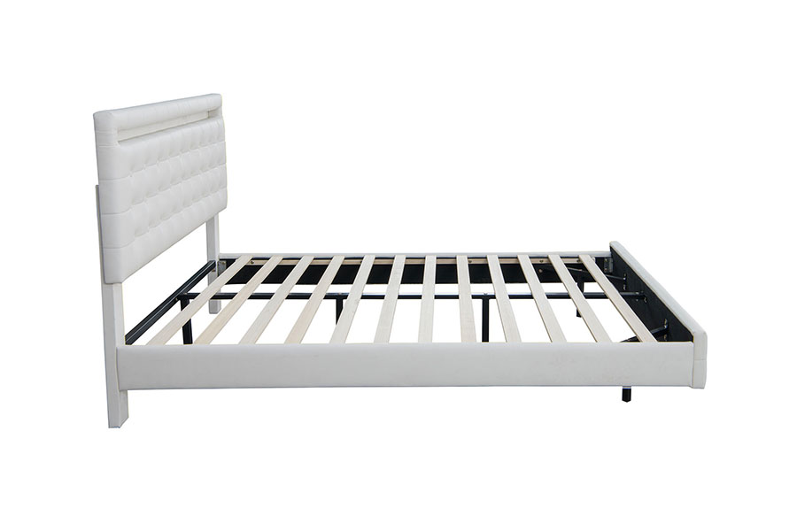 4209 Estructura de cama tapizada LED ajustable tamaño king