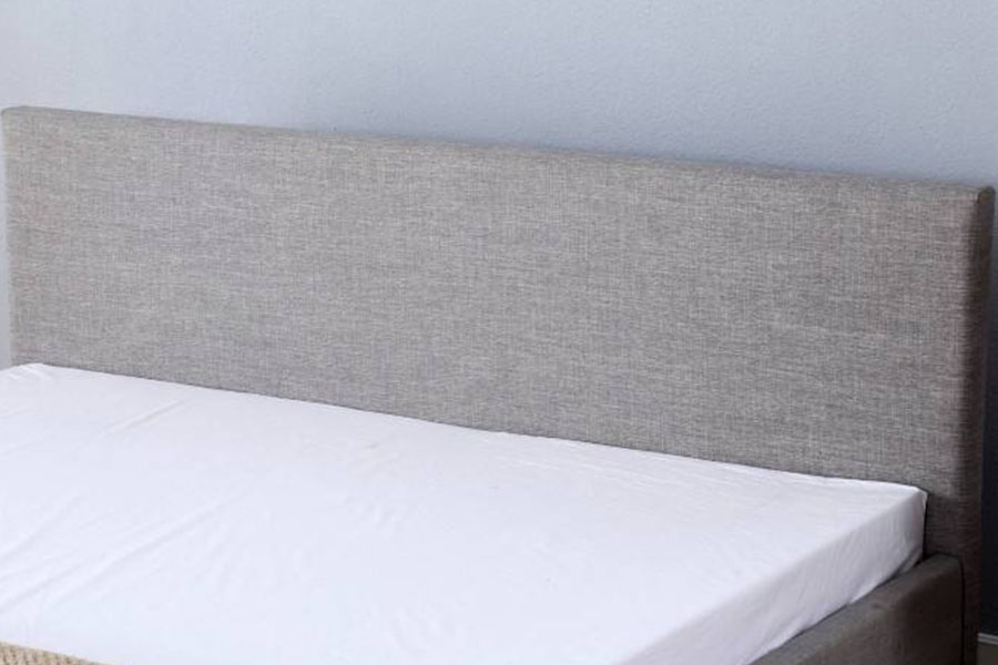 1142-3 Cama tapizada de paquete único de tela de lino moderna
