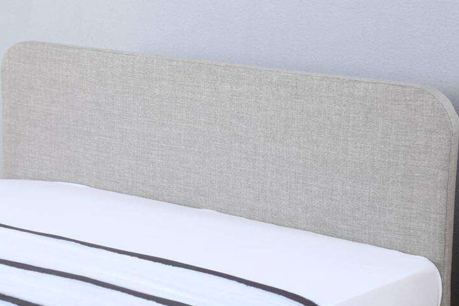 1142-3 Cama tapizada de paquete único de tela de lino moderna
