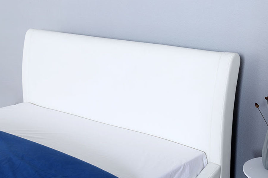 Cabecero suave de 1280G, marco de cama con almacenamiento para dormitorio con elevación a gas de cuero sintético