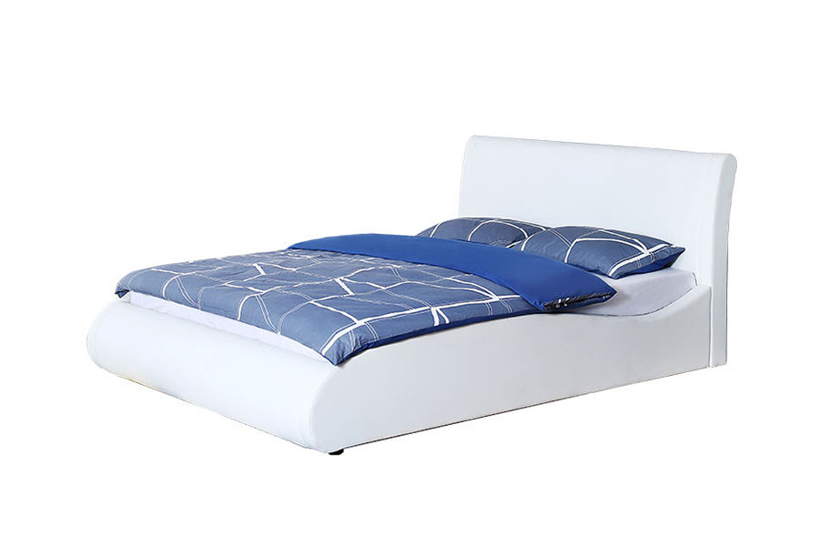Cabecero suave de 1280G, marco de cama con almacenamiento para dormitorio con elevación a gas de cuero sintético
